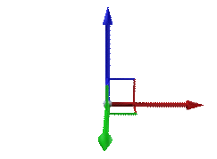 A spinning 3D axis gizmo