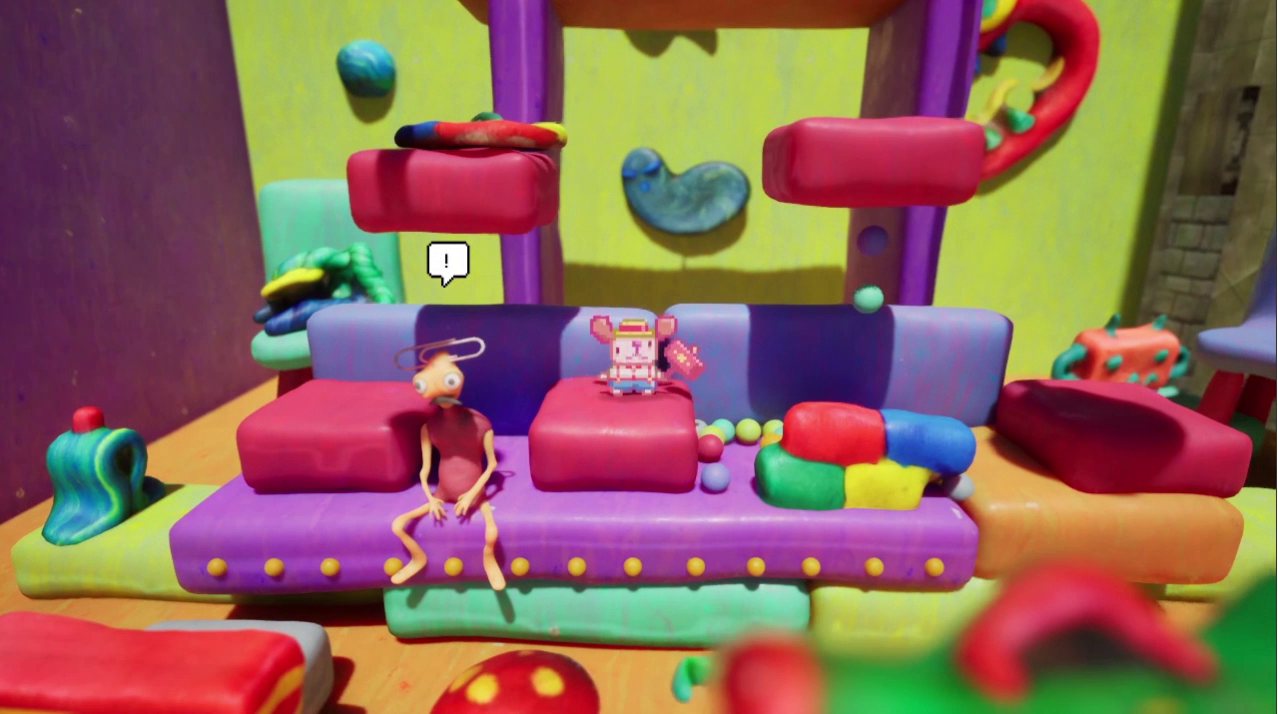 A claymation playroom
