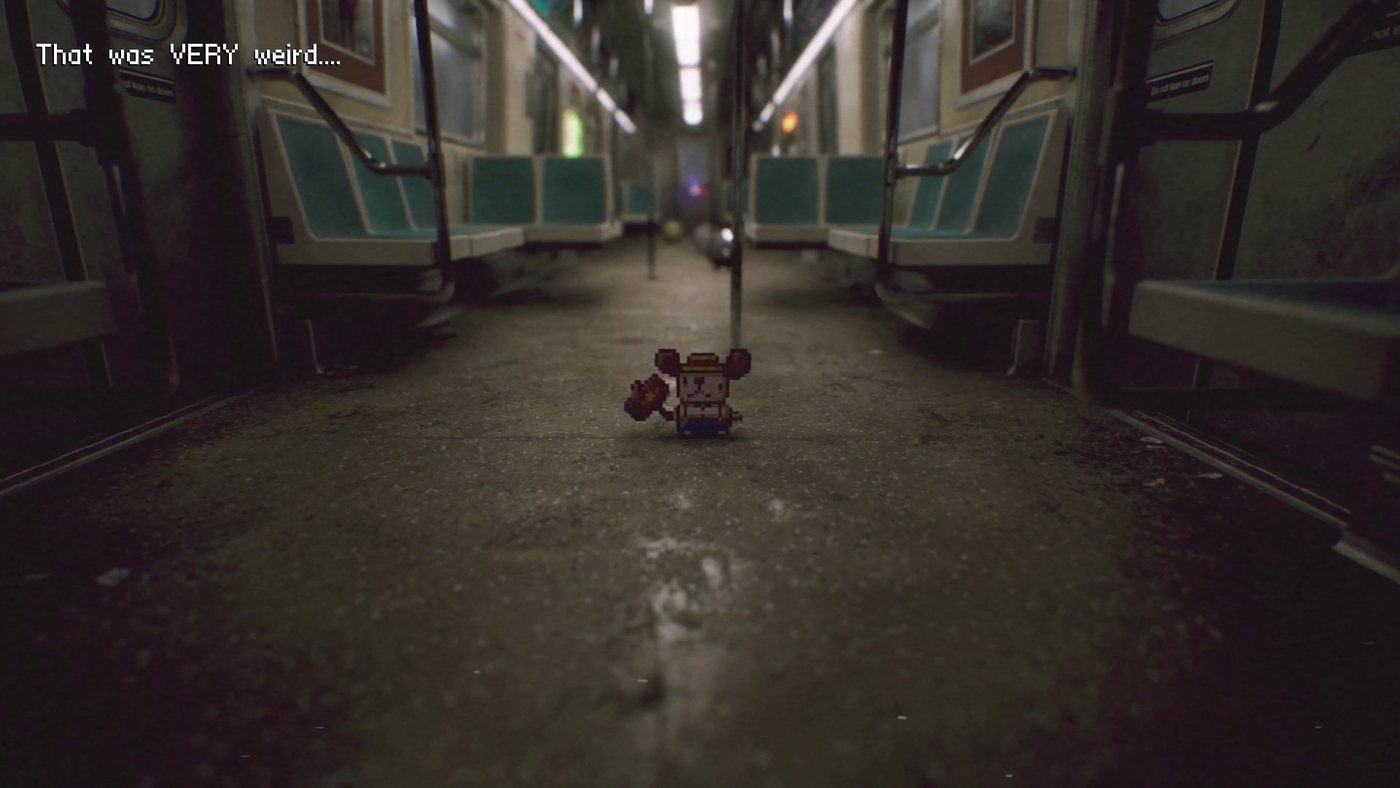 An empty train car
